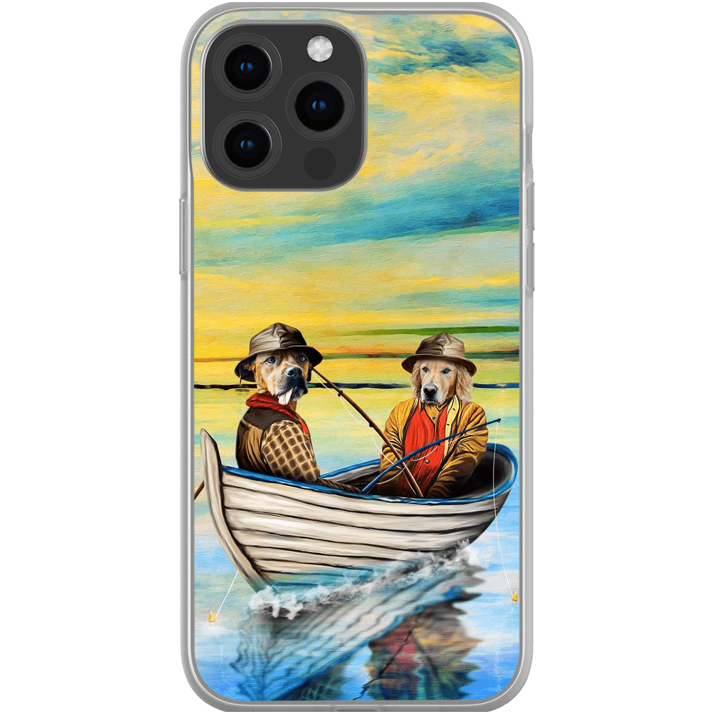 &#39;Los Pescadores&#39; Funda personalizada para teléfono con 2 mascotas