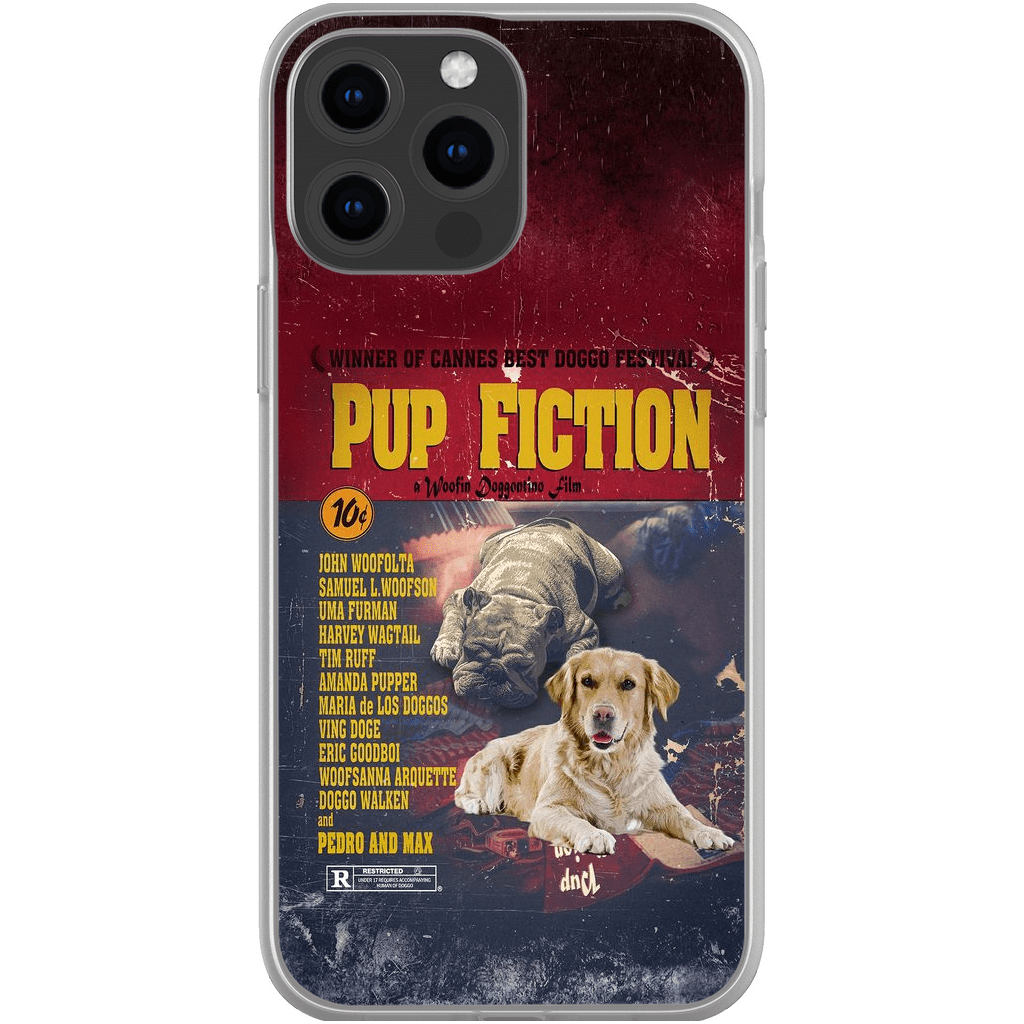 &#39;Pup Fiction&#39; Personalized 2 Pet Phone Case