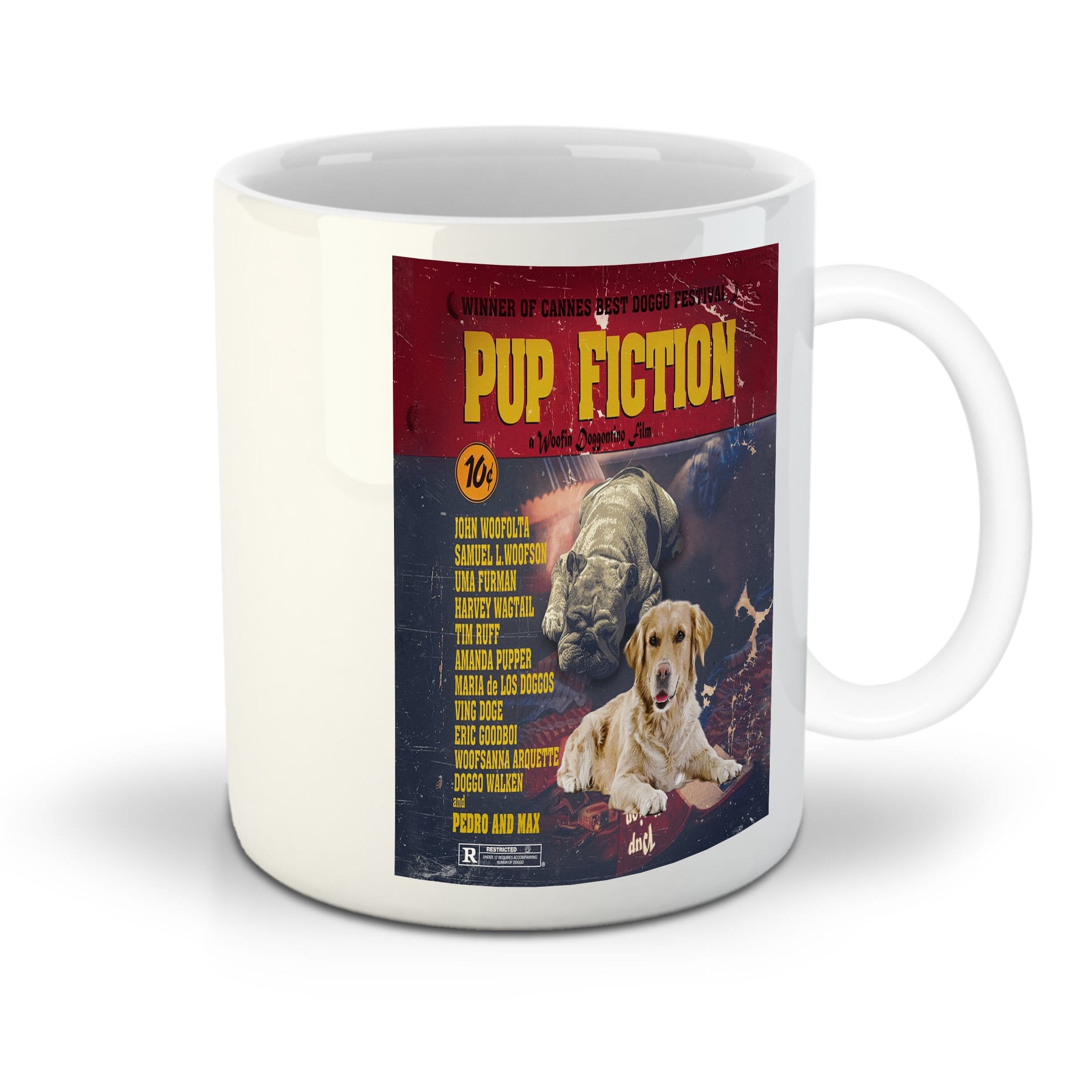 &#39;Pup Fiction&#39; Personalized 2 Pet Mug