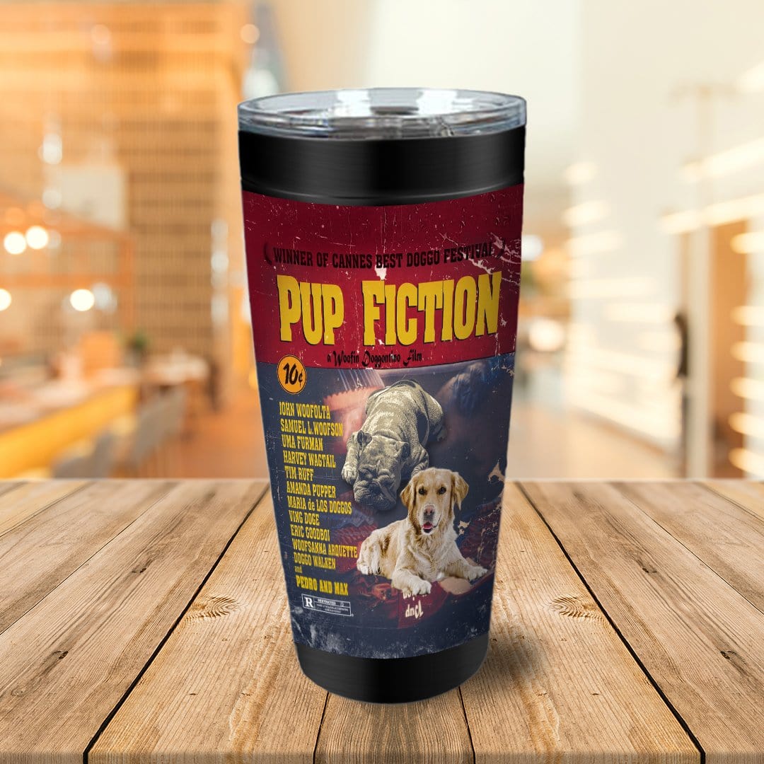 &#39;Pup Fiction&#39; Personalized 2 Pet Tumbler