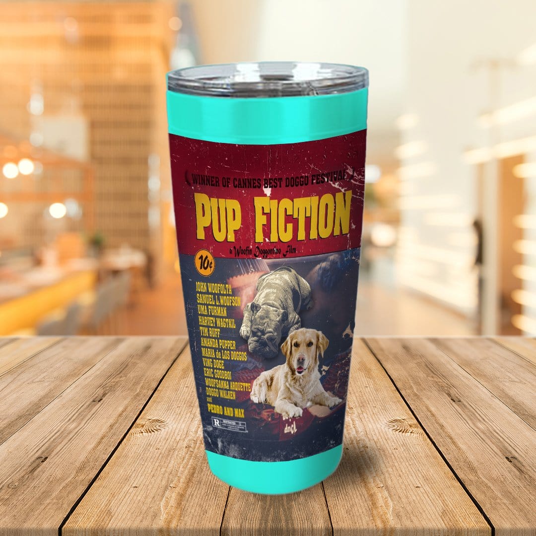 &#39;Pup Fiction&#39; Personalized 2 Pet Tumbler
