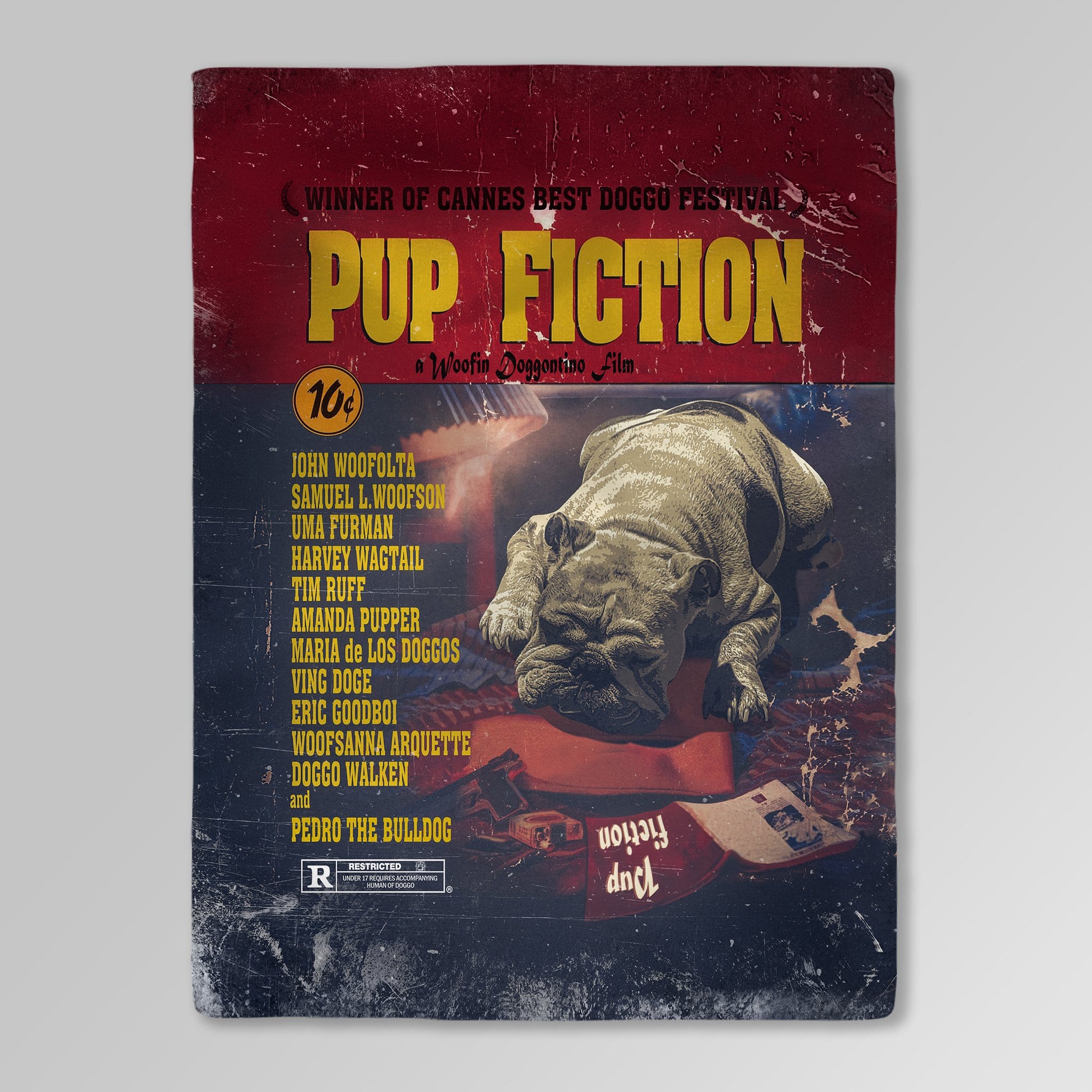 &#39;Pup Fiction&#39; Personalized Pet Blanket