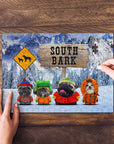 'South Bark' Personalized 4 Pet Puzzle