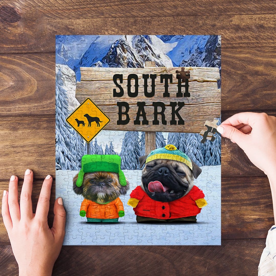 'South Bark' Personalized 2 Pet Puzzle