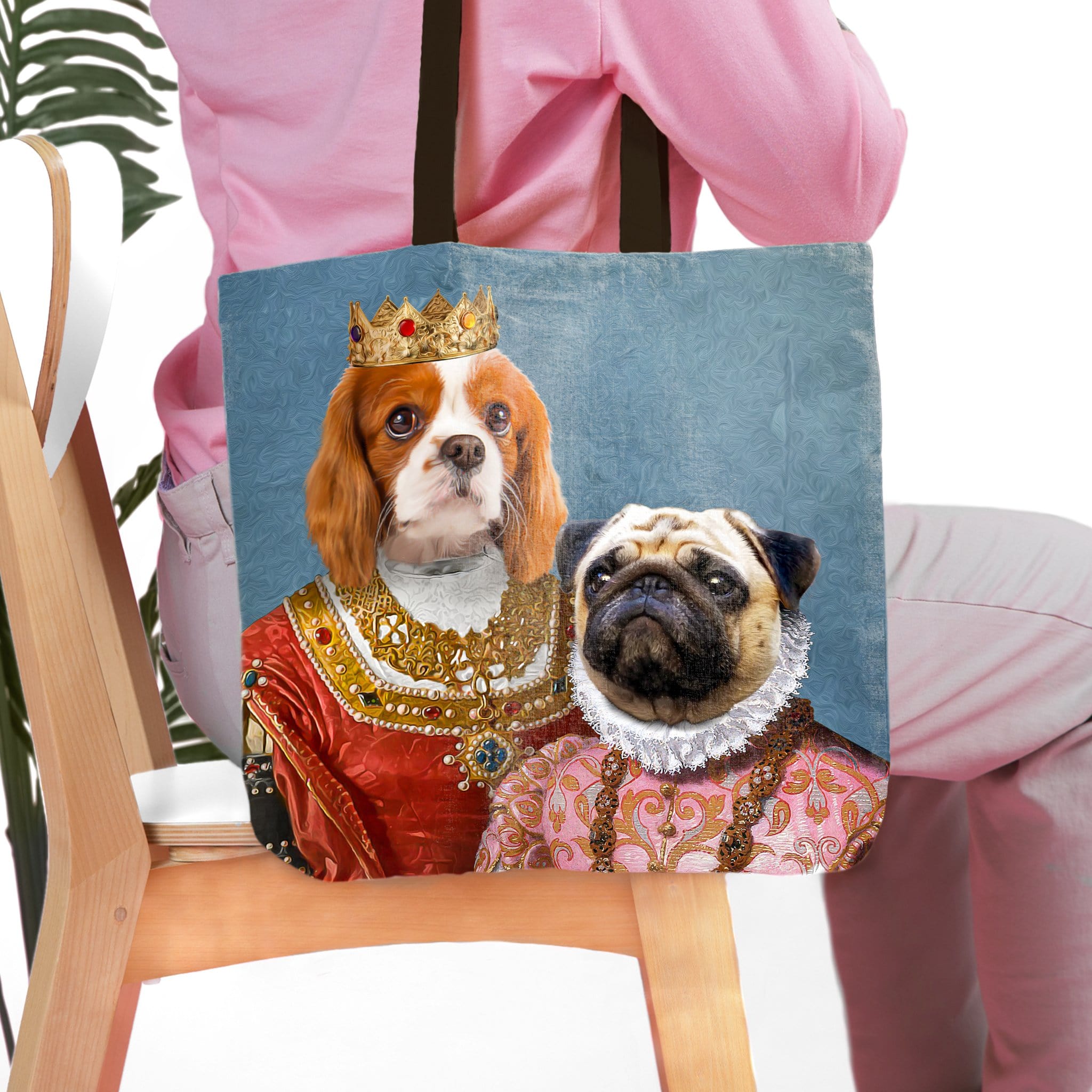 Bolsa de tela personalizada para 2 mascotas &#39;Reina y Archiduquesa&#39;
