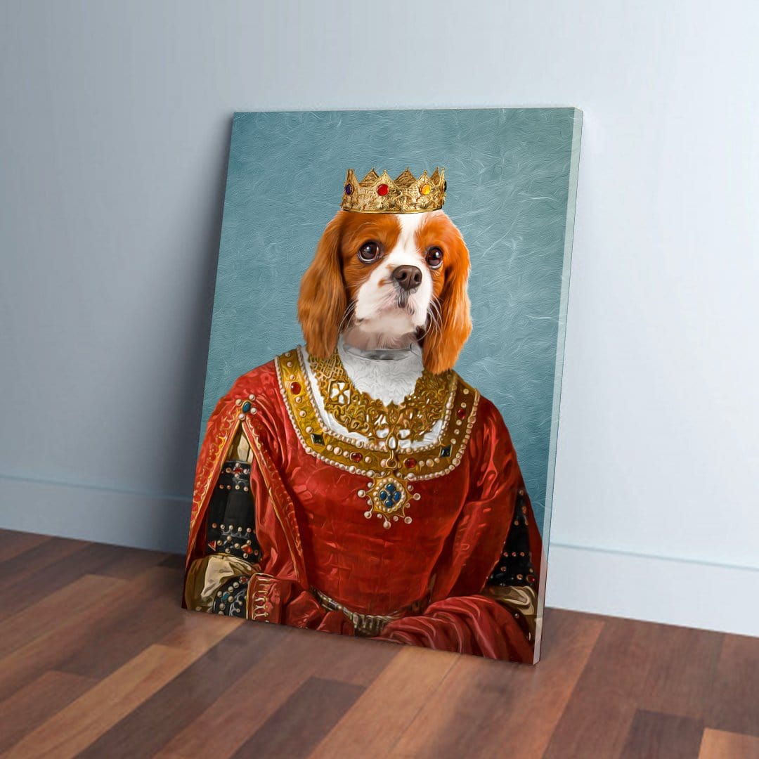&#39;The Queen&#39; Personalized Pet Canvas