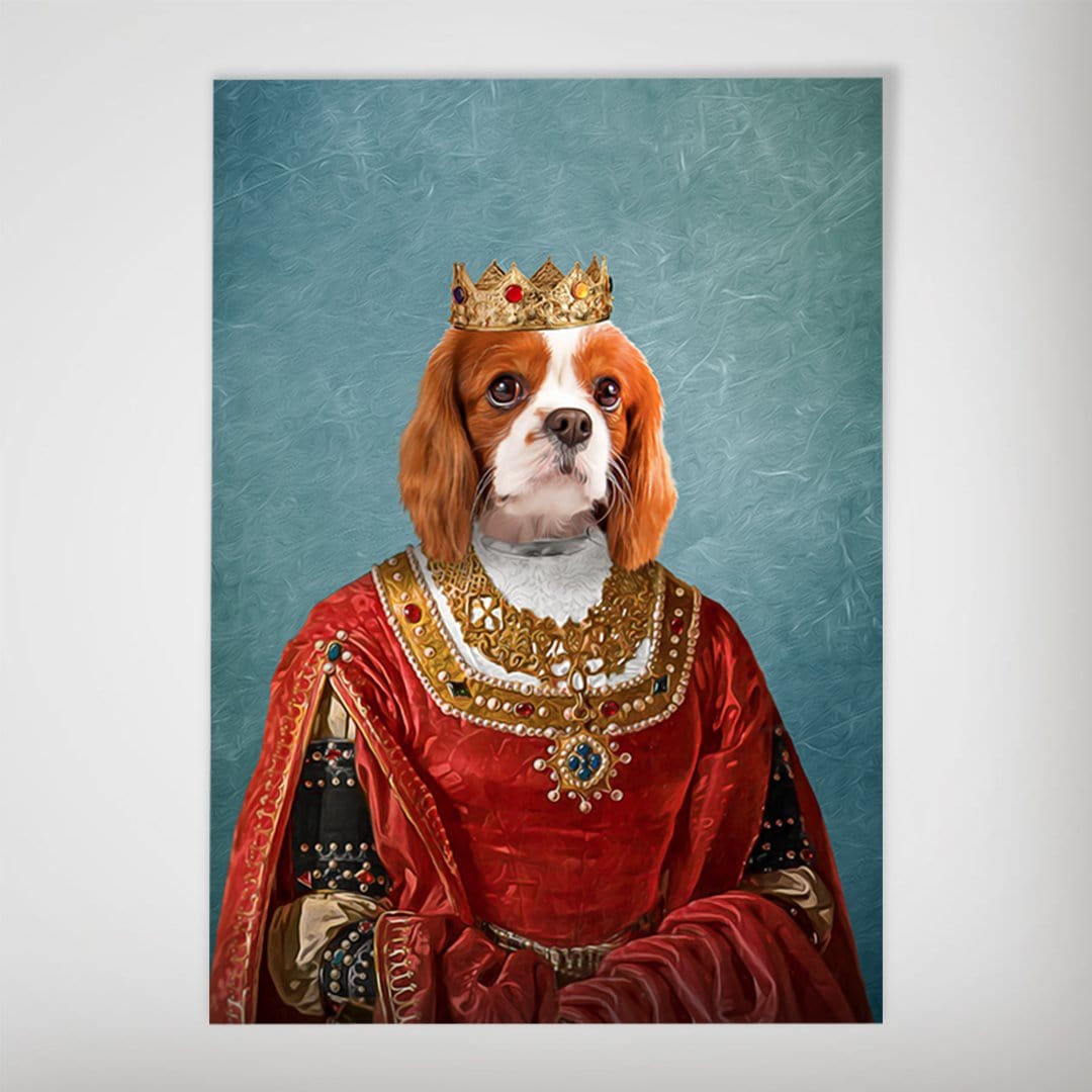 Póster Perro personalizado &#39;La Reina&#39;
