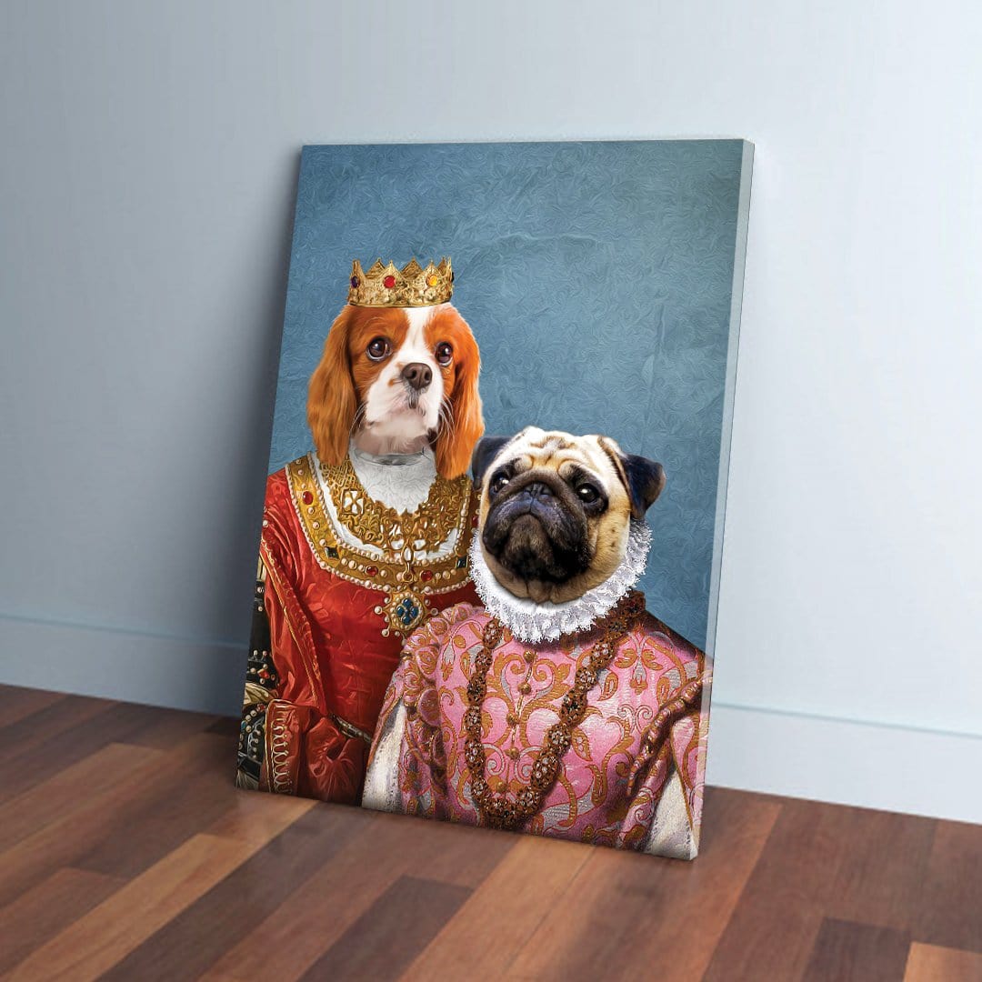 &#39;Queen and Archduchess&#39; Personalized 2 Pet Canvas