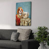 Load image into Gallery viewer, &#39;Queen and Princess&#39; 2 Pet Personalized Canvas