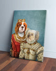 'Queen and Princess' 2 Pet Personalized Canvas