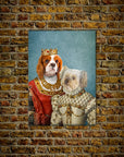 Reina y princesa: Póster personalizado para 2 perros