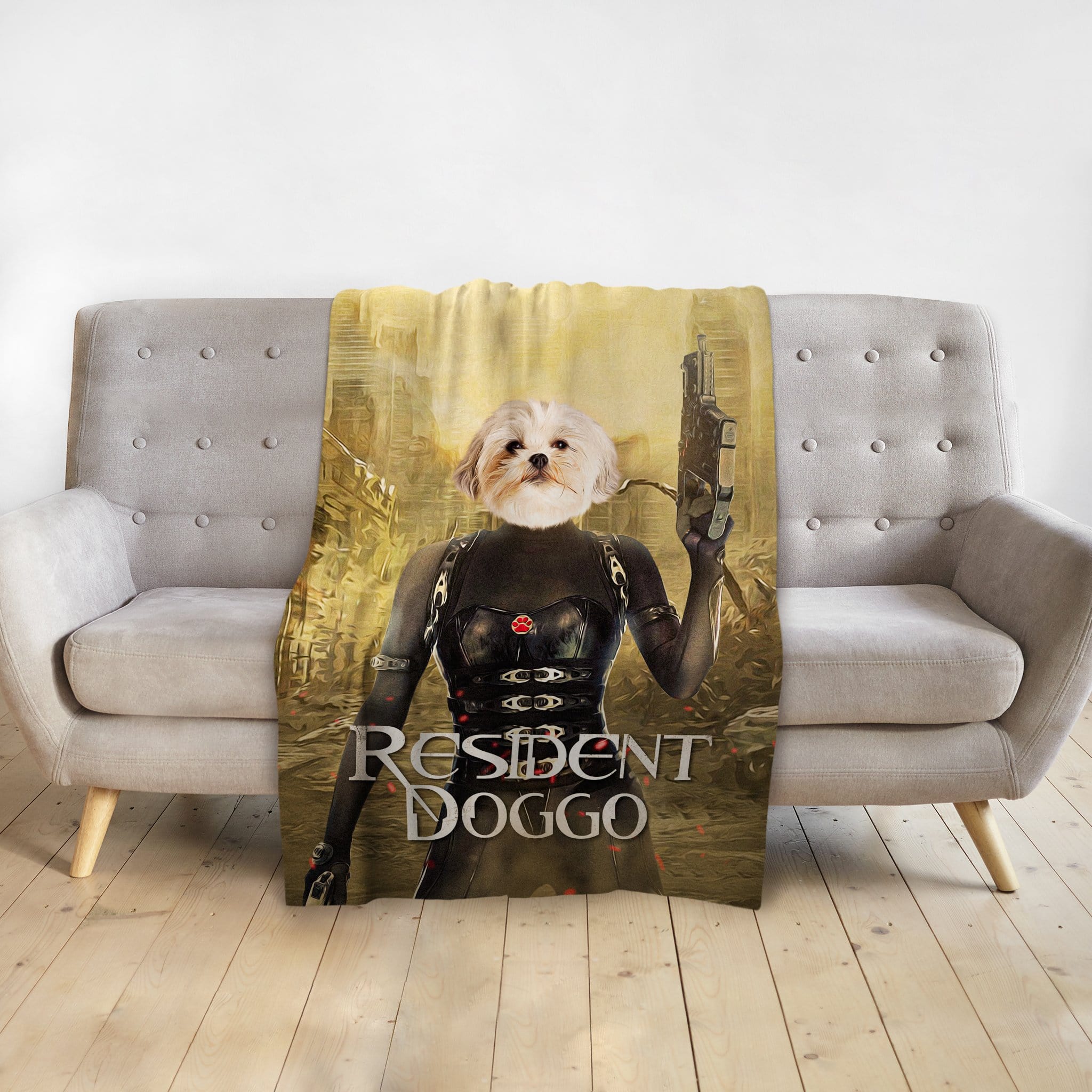 &#39;Resident Doggo&#39; Personalized Pet Blanket
