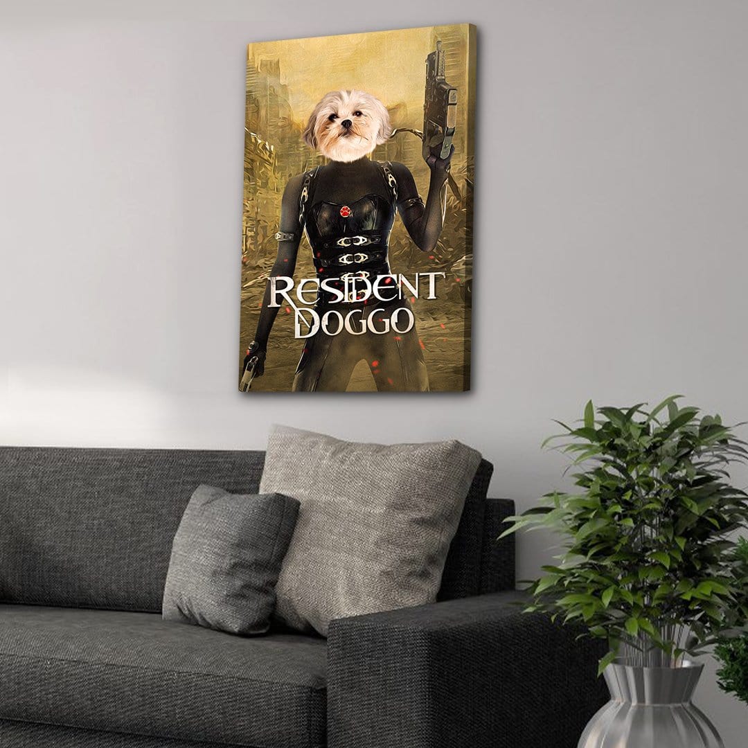 &#39;Resident Doggo&#39; Personalized Pet Canvas