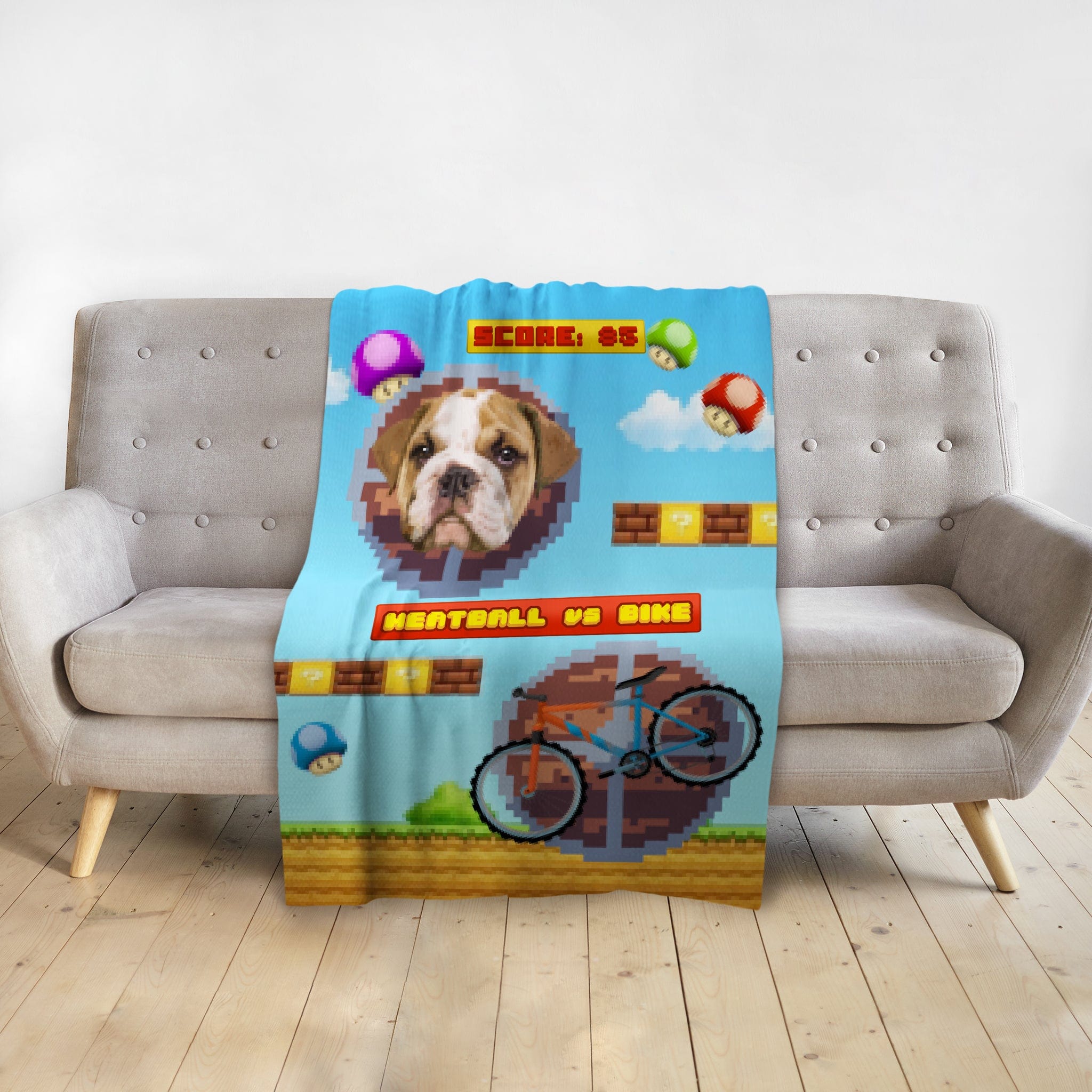 Retro Video Game Personalized Pet Blanket