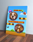 Retro Video Game Personalized Pet Canvas