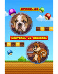 Retro Video Game Personalized Pet Digital Portrait