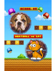 Retro Video Game Personalized Pet Digital Portrait