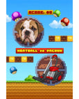 Retro Video Game Personalized Pet Digital Portrait