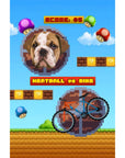 Retro Video Game Personalized Pet Digital Portrait