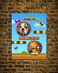 Retro Video Game Personalized Pet Poster