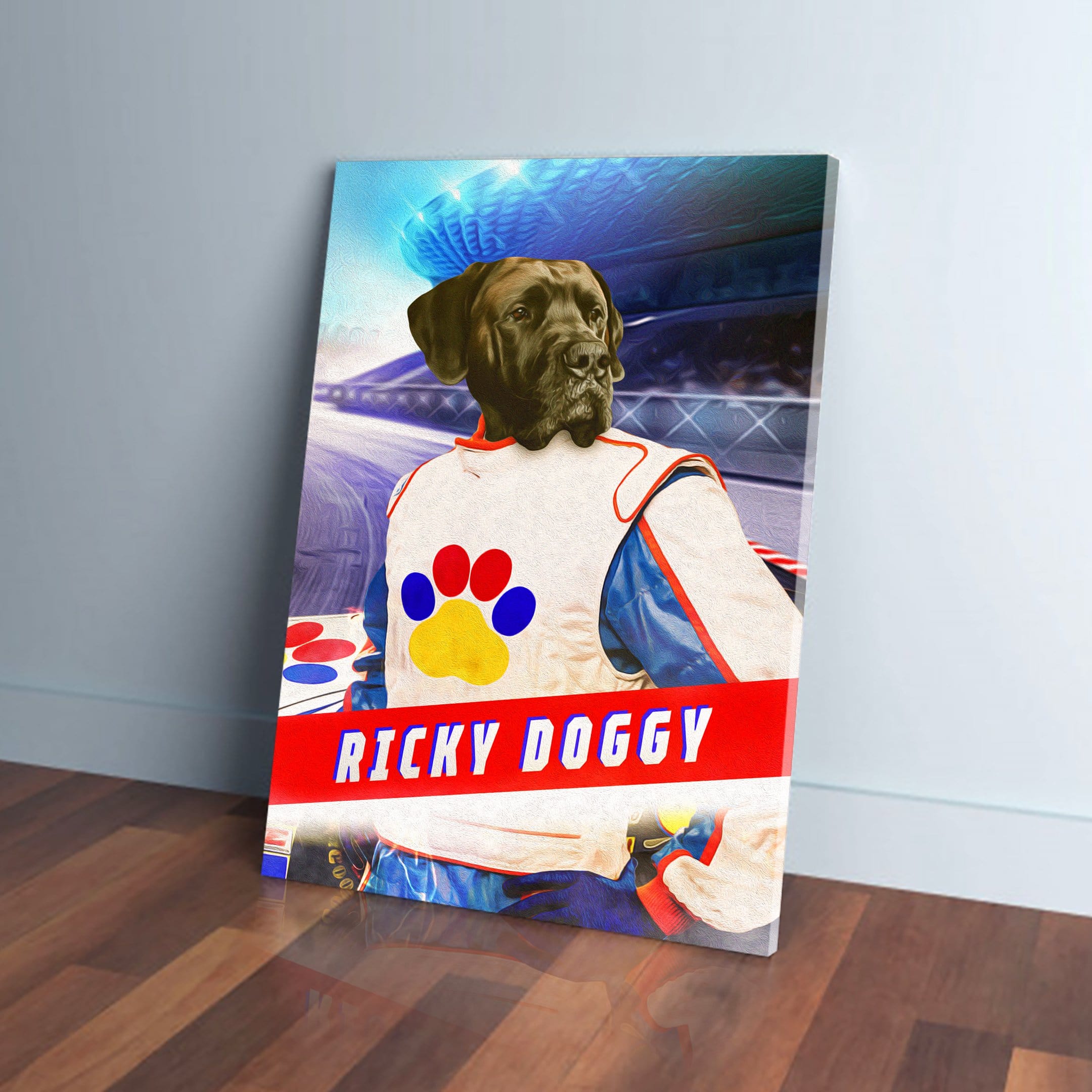 &#39;Ricky Doggy&#39; Personalized Pet Canvas