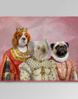 Manta personalizada para 3 mascotas 'The Royal Ladies' 