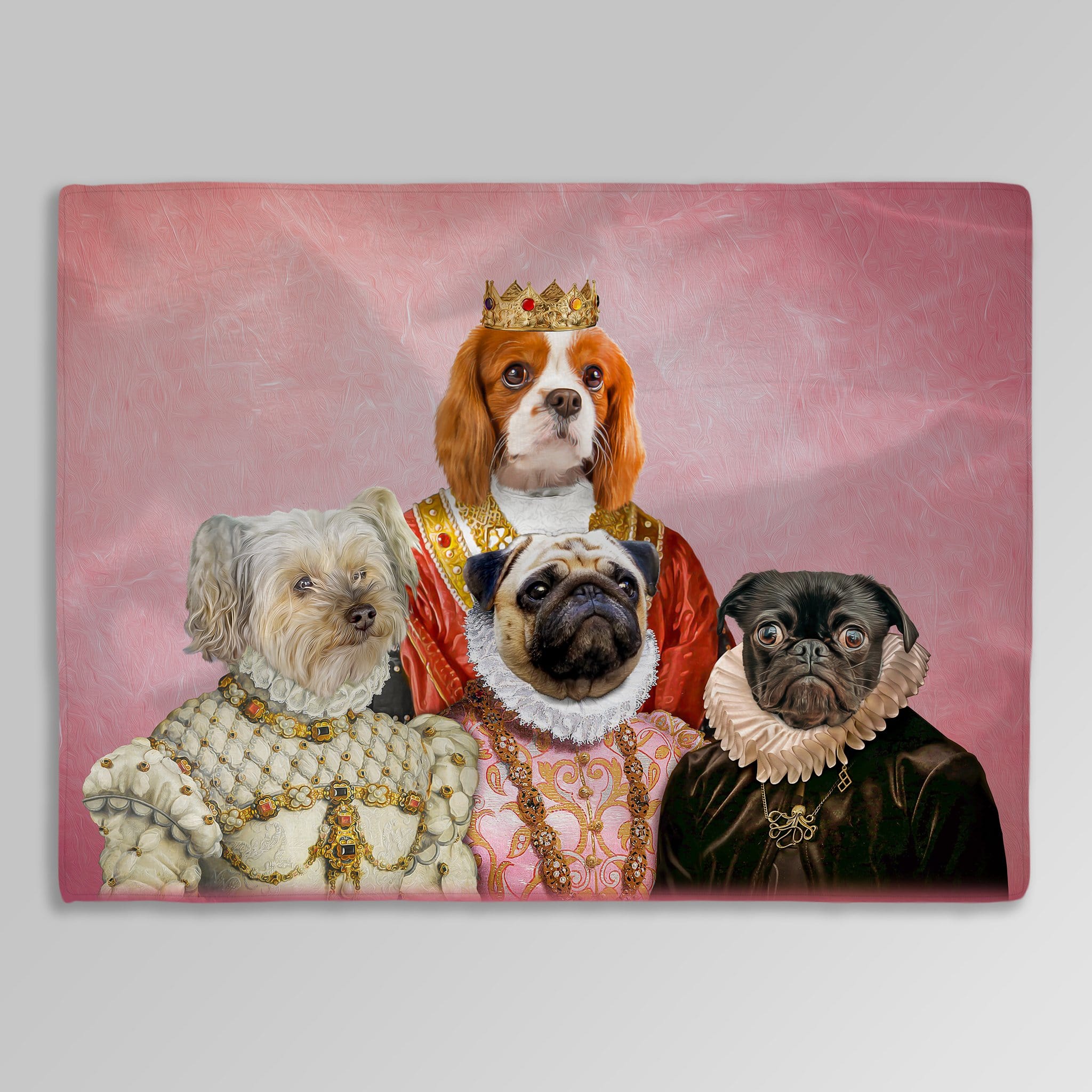Manta personalizada para 4 mascotas &#39;The Royal Ladies&#39; 