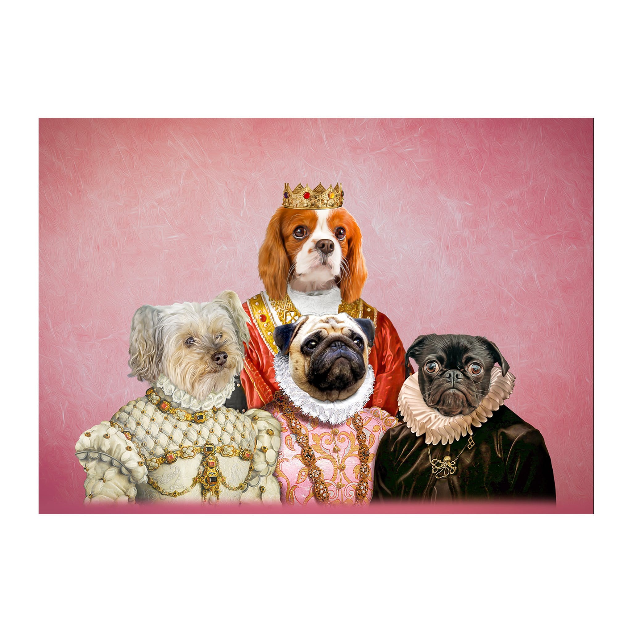 Retrato digital de 4 mascotas de &#39;The Royal Ladies&#39;