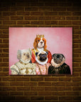 Póster personalizado con 4 mascotas 'The Royal Ladies'