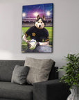 'The Rugby Player' Personalized Pet Canvas
