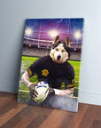 'The Rugby Player' Personalized Pet Canvas