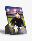 'The Rugby Player' Personalized Pet Standing Canvas