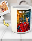 Taza personalizada para 2 mascotas 'Russia Doggos'