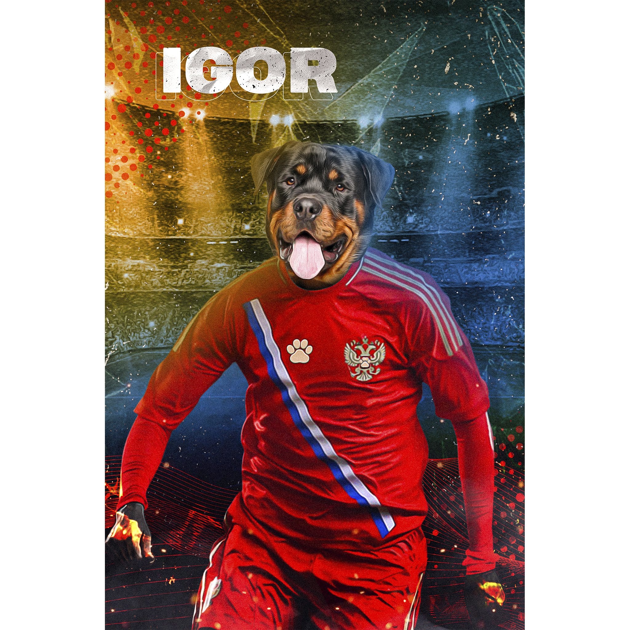 Retrato digital &#39;Rusia Doggos Soccer&#39;