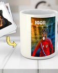 Taza personalizada para mascotas 'Russia Doggos Soccer'