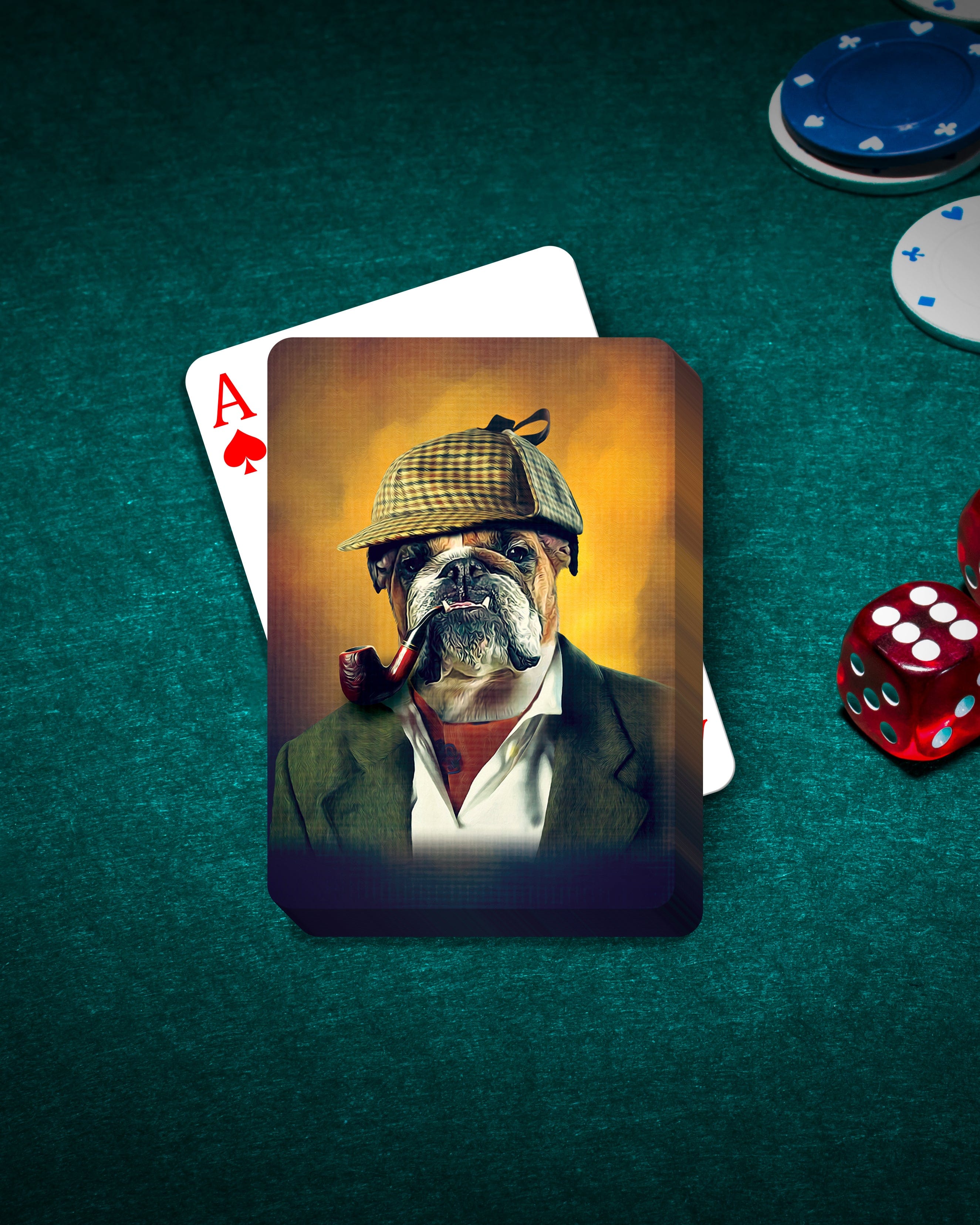 &#39;Sherlock Doggo&#39; Personalized Pet Playing Cards