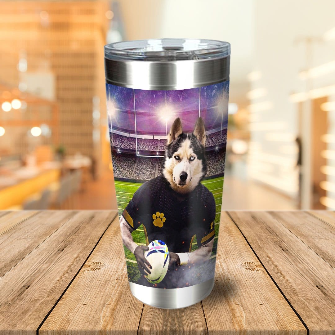 &#39;The Rugby Player&#39; Personalized Tumbler