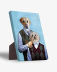 Lienzo personalizado para 2 mascotas 'Step Doggos'