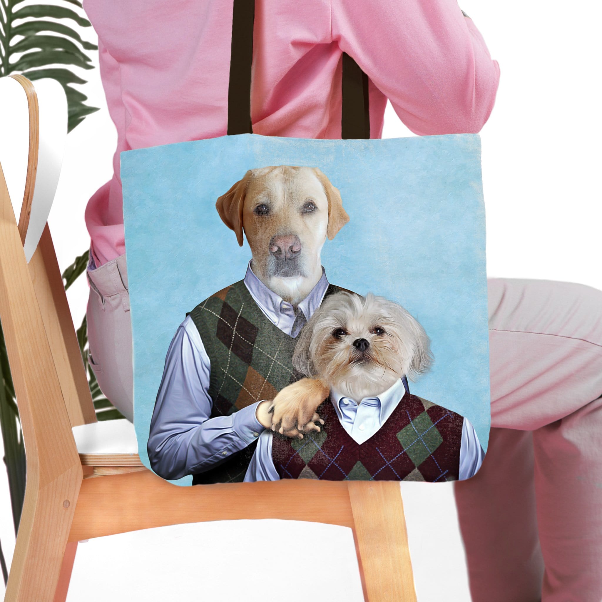 Bolsa de tela personalizada para 2 mascotas &#39;Step Doggos&#39;