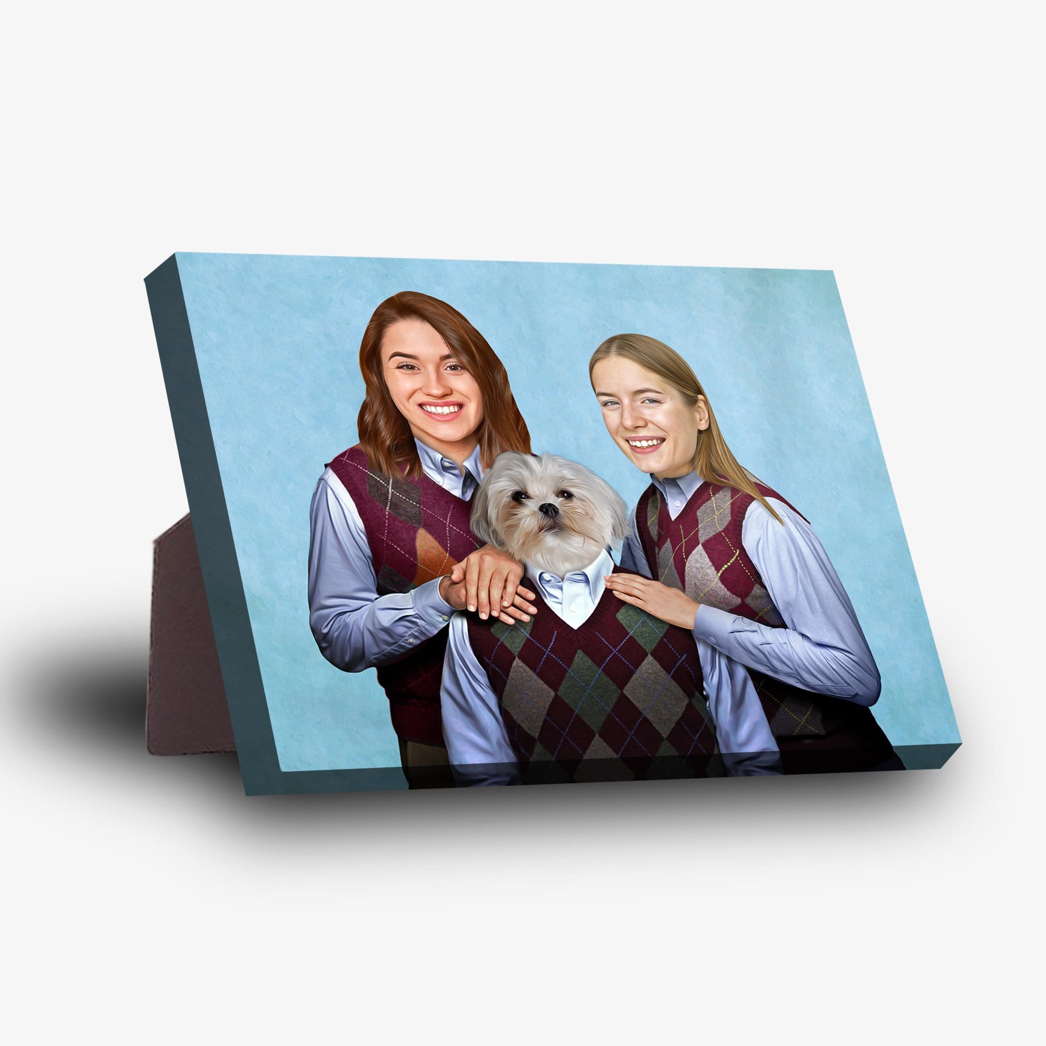 &#39;Step Doggo/Humans&#39; Personalized Standing Canvas
