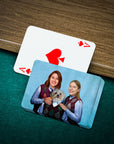 'Step Doggo/Humans (2 Female)' Personalized 3 Pet Playing Cards