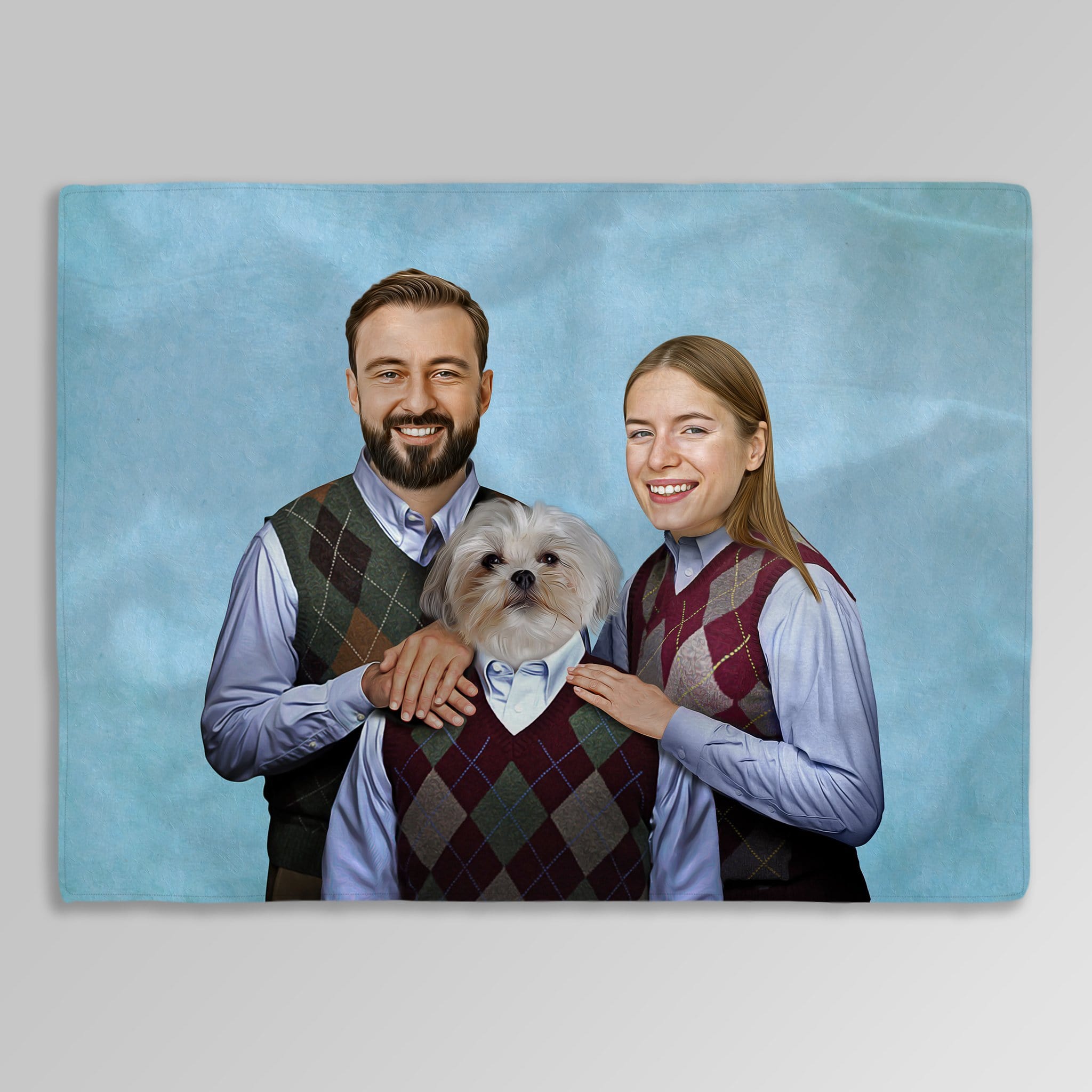 &#39;Step Doggo/Humans&#39; Personalized Blanket