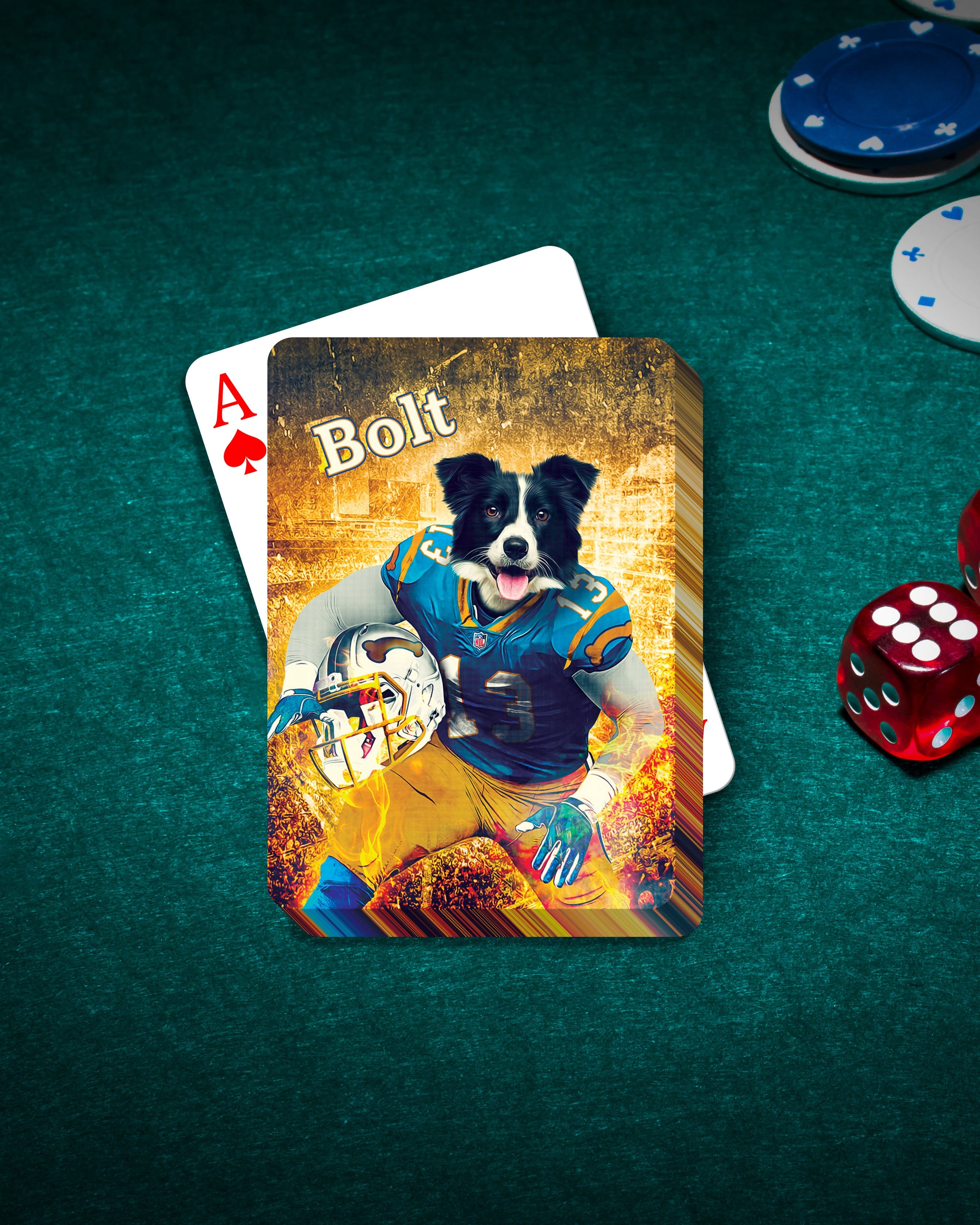 &#39;San Diego Doggos&#39; Personalized Pet Playing Cards