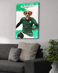 'Saudi Arabia Doggos Soccer' Personalized Pet Canvas