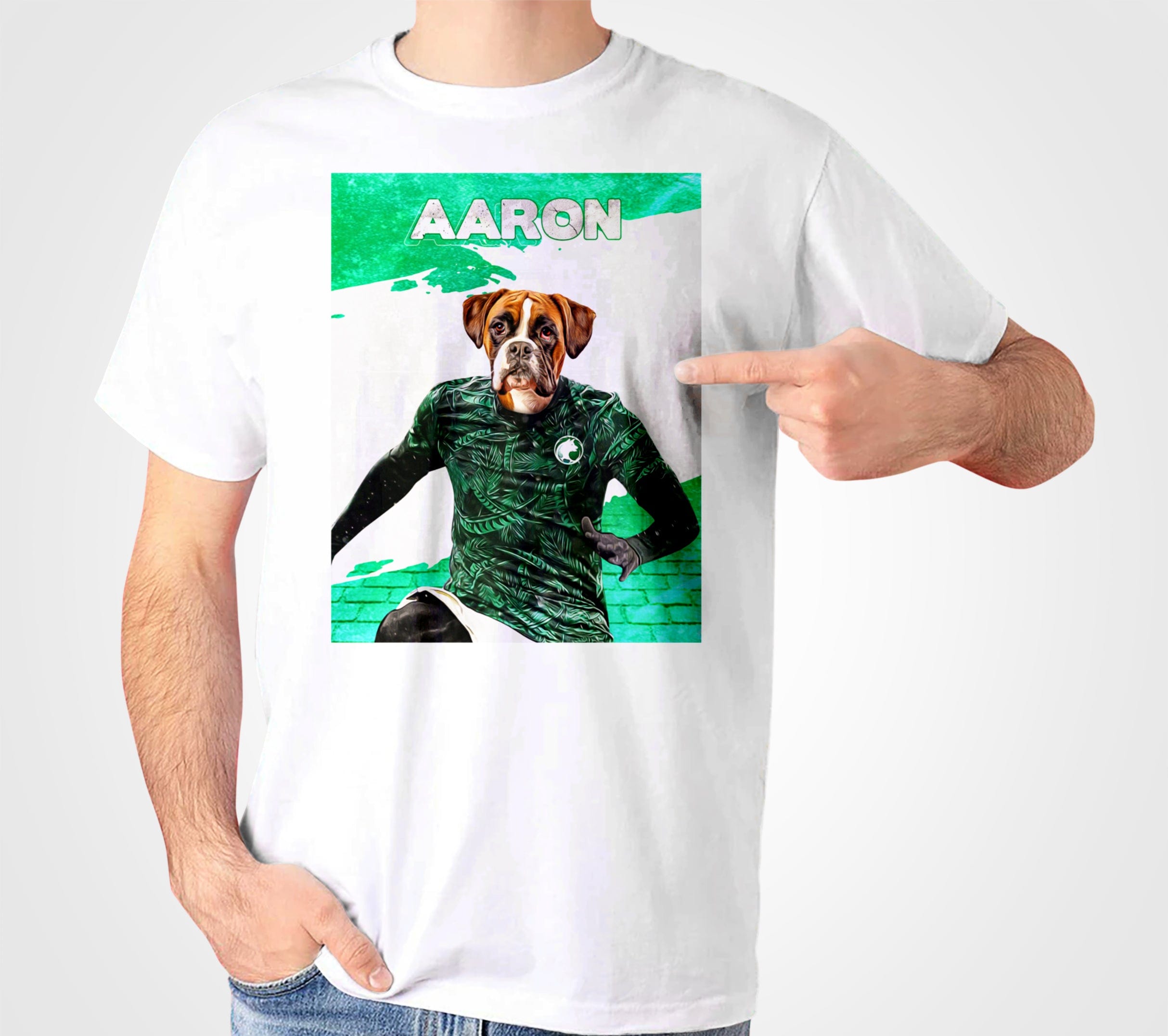 Camiseta personalizada para mascotas &#39;Arabia Saudita Doggos Soccer&#39; 