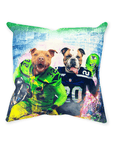 'Seattle Doggos' Personalized 2 Pet Throw Pillow