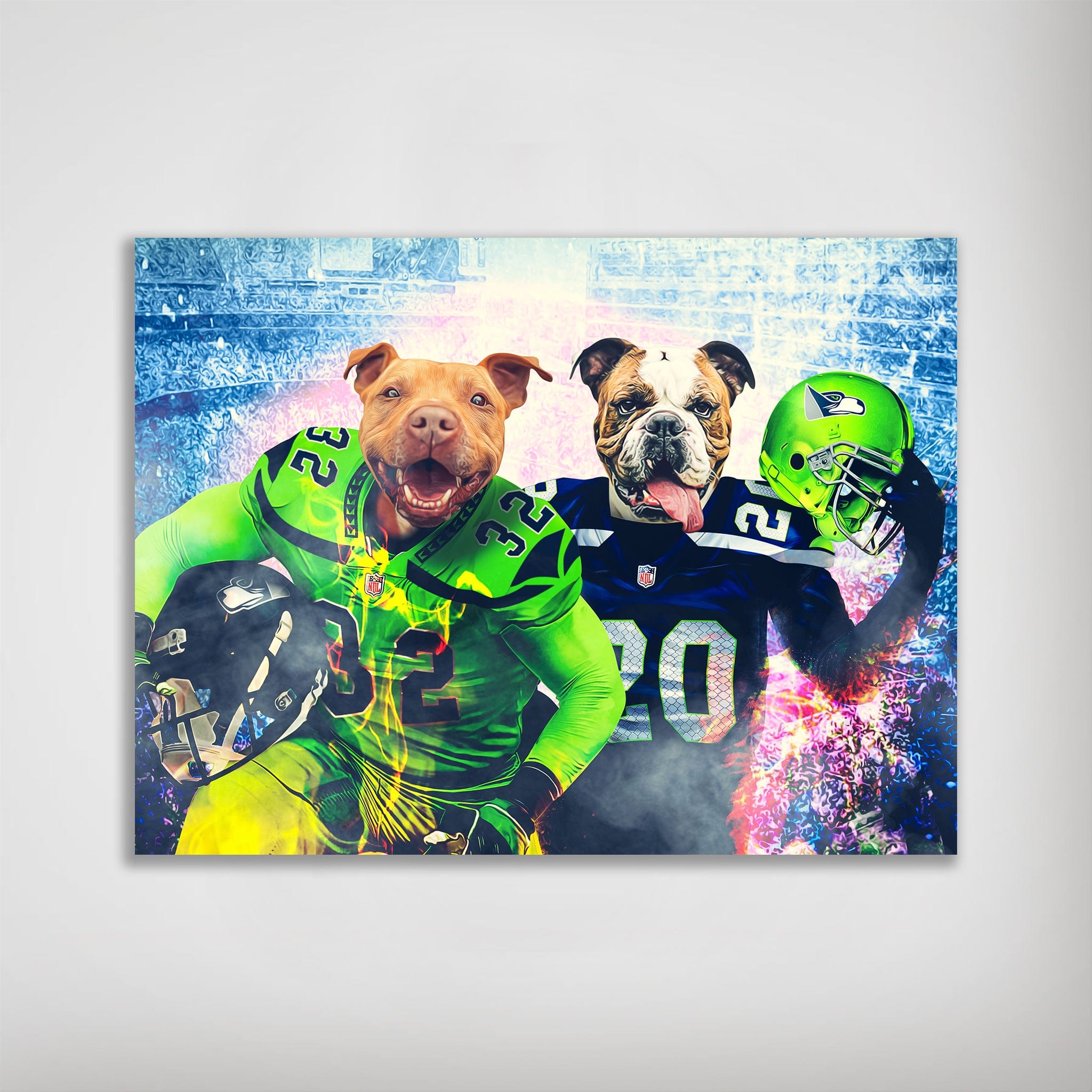 &#39;Seattle Doggos&#39; Personalized 2 Pet Poster