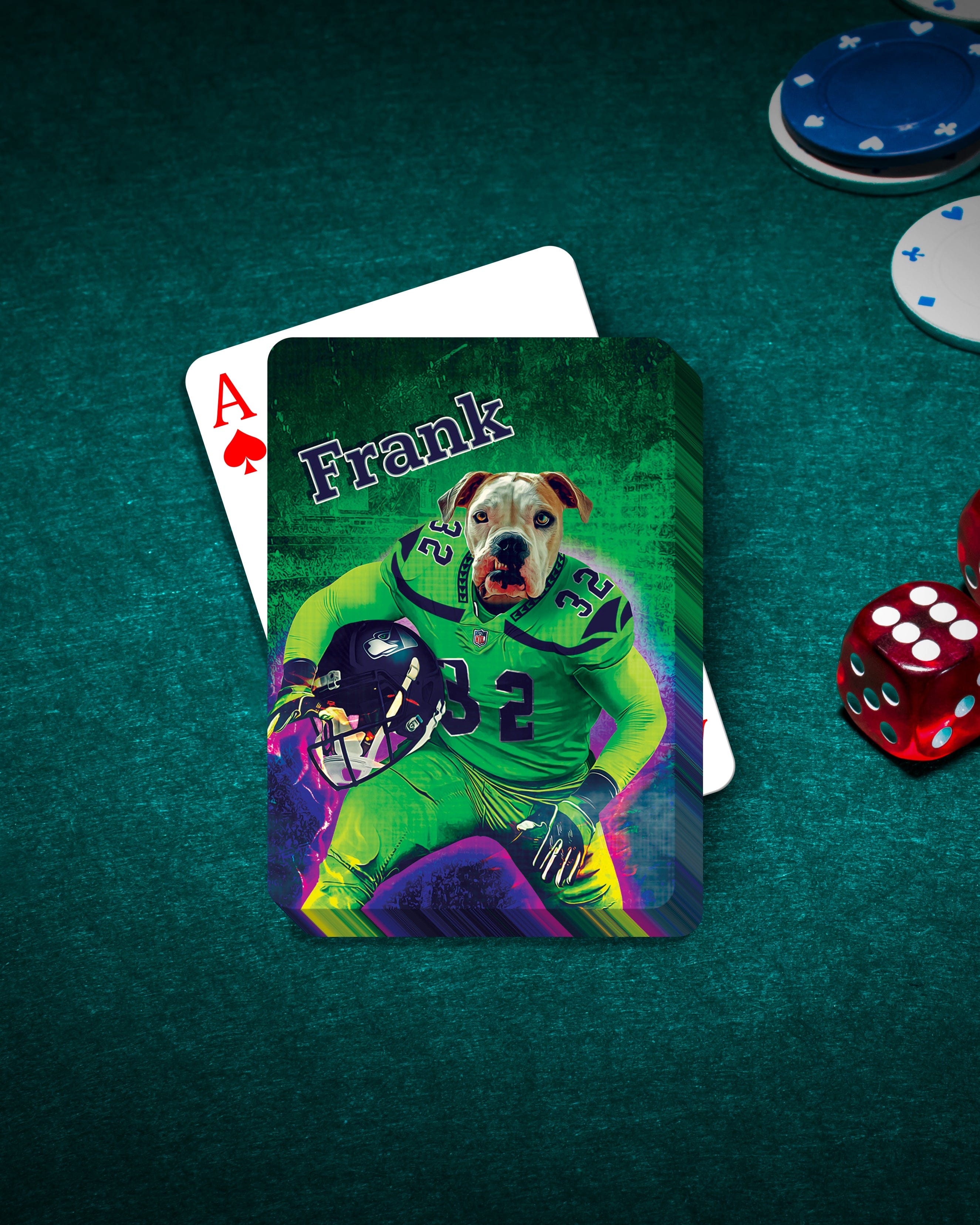 &#39;Seattle Doggos&#39; Personalized Pet Playing Cards