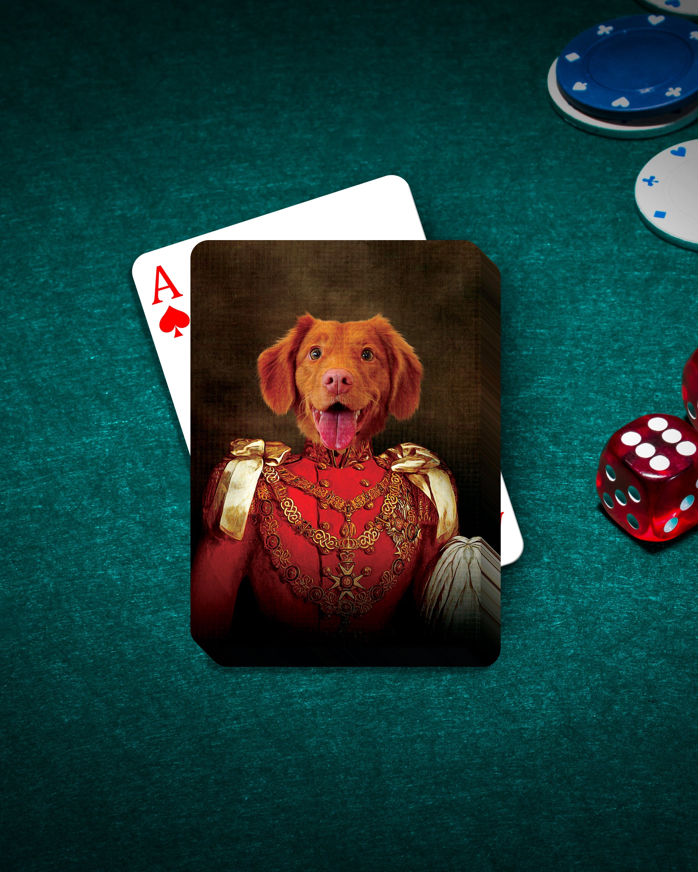 &#39;Sergeant Bork&#39; Personalized Pet Playing Cards