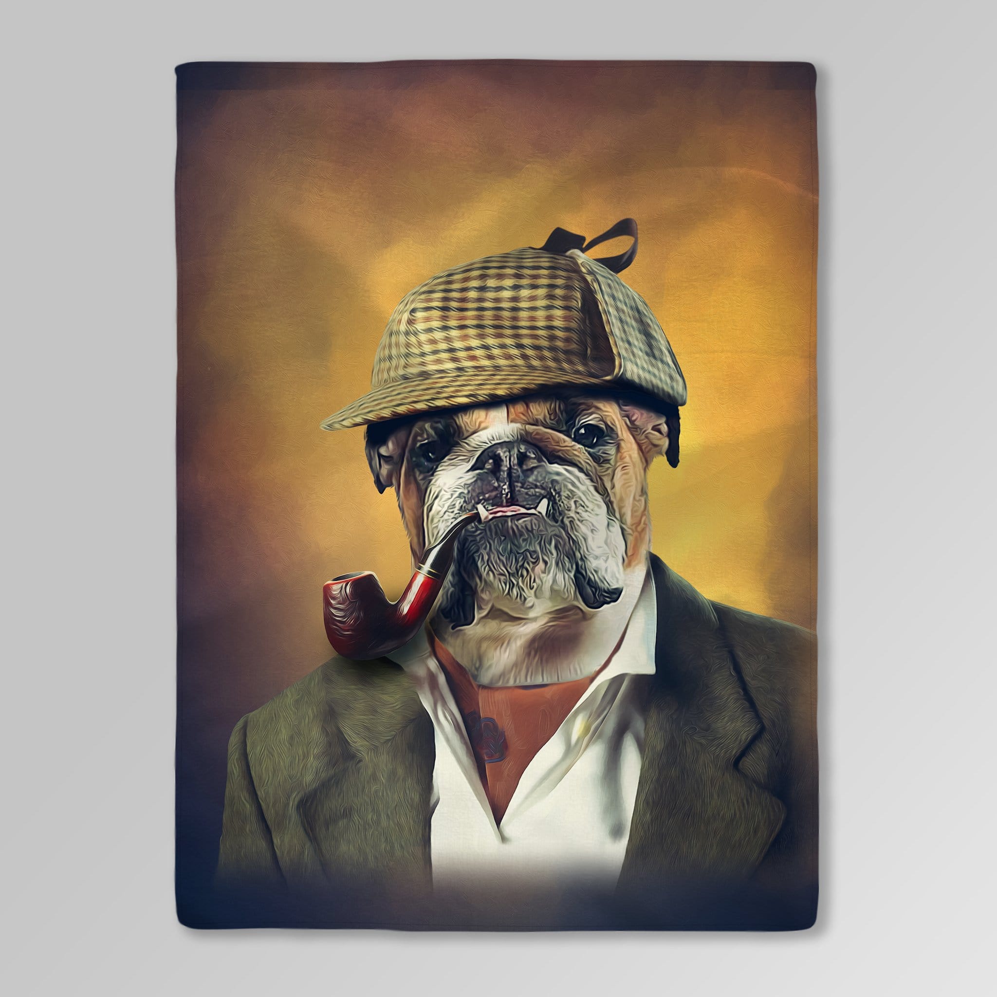 &#39;Sherlock Doggo&#39; Personalized Pet Blanket
